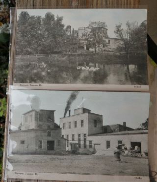 Trenton Illinois.  2 Early Postcards,  Pre Prohibition.  Bassler Brewing Co.