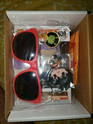 Funko Pop Dragonball Z Future Trunks 639 Hot Topic Exclusive Capsule Corp Box