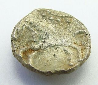 Ancient Celtic Silver Obol Dunabe Vendelivi Celts Circa 100 Bc (ref 53)