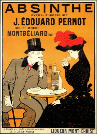 Absinthe 1902 Je Pernot Vintage Poster Print Cappiello Art Advert French Cafe