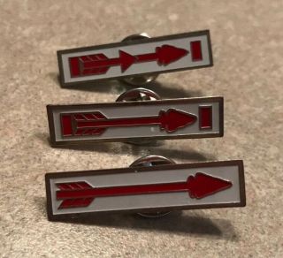 Boy Scouts Order Of The Arrow Lapel / Hat Pin Set Of 3 - Sash Shaped - Oa - Euc