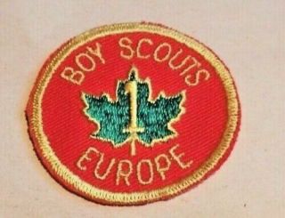 Rare Boy Scouts Europe 1 Patch / Badge