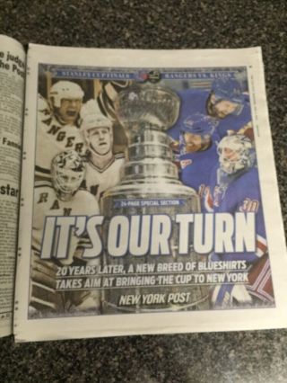 NY Newsday June 4,  2014 Rangers Go For The Cup,  24 Page Preview Of Stanley Cup 3