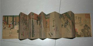 72 " Old China Ancient Landscape Book Picture Album “汉宫春晓图” Painting Drawing