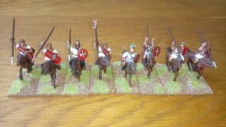 8 Cavalry 28mm Metal Painted Ancient Wargames Figures.