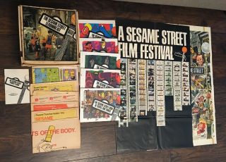 Vintage 1970 The Sesame Street Learning Kit Posters Books Guides