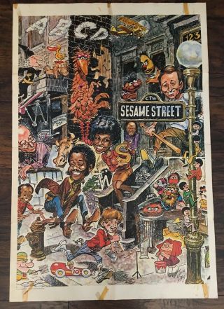 VINTAGE 1970 THE SESAME STREET LEARNING KIT POSTERS BOOKS GUIDES 3