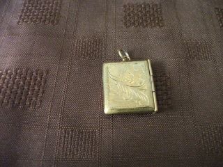 VINTAGE BRASS ENVELOPE STYLE POSTAGE STAMP BOX FOR A CHATELAINE 2