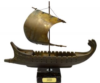 Trireme Sculpture Artifact Statue Ancient Greek Ship