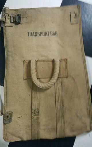 Ww2 Us Army Usmc Khaki Canvas Mail Transport Bag Rope Handles