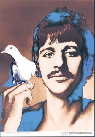 Pop Art Poster Of Ringo Starr Avedon For Stern 1967 Beatles Authentic