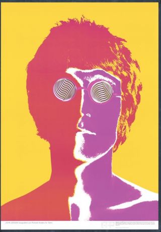 Pop Art Poster Of John Lennon By Avedon For Stern 1967/8 Beatles
