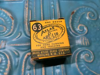 Vintage Atlas Seal - All Arc - Lid Mason Jar Cap Inserts - Box Of 12 Old Stock