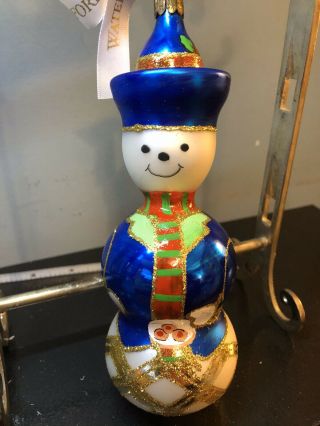 Waterford Snowman Holiday Heirlooms Ornament - Killeen Clem Hand Italy 119232
