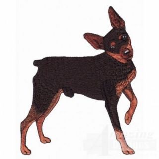 Large Embroidered Zippered Tote - Miniature Pinscher Ad214