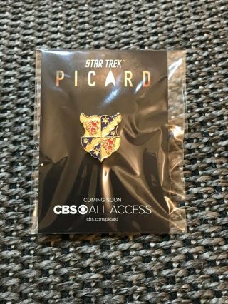 Nycc 2019 Comic Con Star Trek Universe Exclusive Picard Family Crest Pin