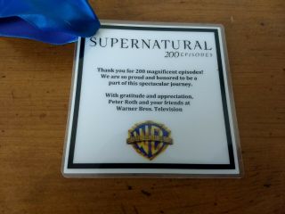 RARE Supernatural Cast & Crew Gift: Thank You Note / Card 200 Episodes 2