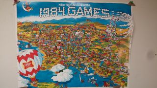 1984 Los Angeles Olympics Miller High Life A Look At The Games Poster