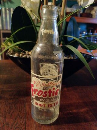 Frostie Root Beer 10 Oz.  Old Fashion Bottle/1950,  Circa