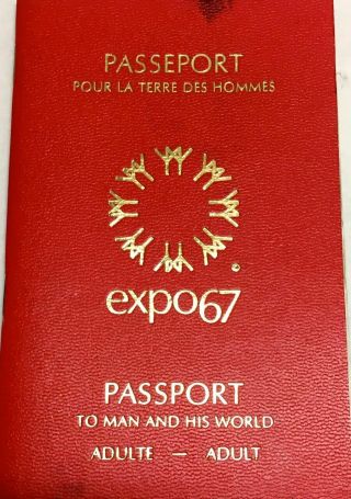 1967 Expo 67 Adult Passport With 102 Stamped Pavilions