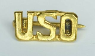 Pristine Vintage Wwii Ww2 Uso Pin Stage Door Canteen Shows Usa Military Army