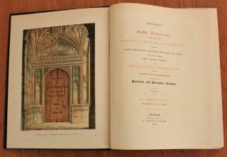 1895 Specimens Of Gothic Architecture Vol.  1 Pugin Ancient England 60 Plates