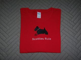 Scottie Scotty Dog Ladies Red L/s Tee Scot Rule
