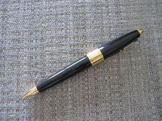 Vintage Cross Black And Gold Ballpoint Pen Twist Activation Large Usa