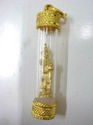 Takrut Talisman Pendant Bo Bo Gyi God Burmese Lucky Rich Thai Buddha Amulet