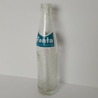 Vintage 10 Fl Oz Acl Fanta Soda Bottle Clear Glass Coca Cola Company