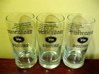 Set of 6 Jack Daniel ' s Tennessee Squire Glasses 12oz Highball Whiskey Tumblers 2