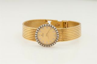 Vintage $6000 1ct Vs H Diamond Concord 14k Yellow Gold Ladies Dress Watch