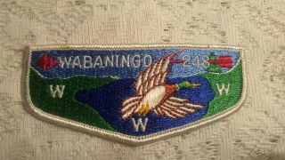 Boy Scout Patch Order Of The Arrow Lodge Wabaningo 248 Mallard Duck
