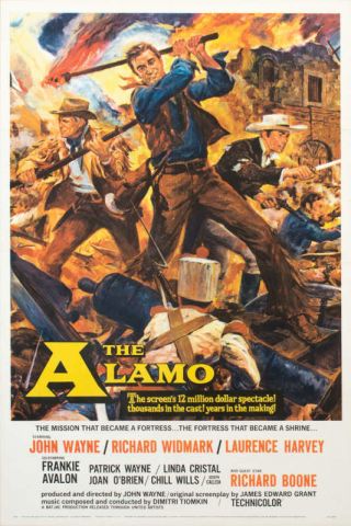 1960 The Alamo With John Wayne Vintage Movie Poster Print 36x24 Style A