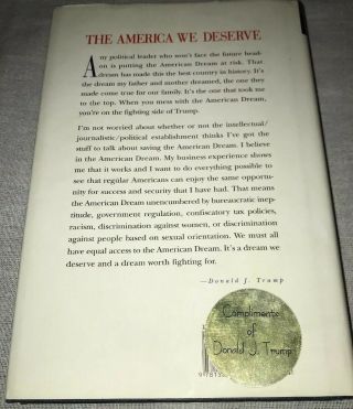 The America We Deserve Donald Trump Book Gift Direct From President Trump Usa