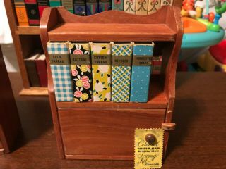 Vintage Dennison Bookcase With Sewing Supplies