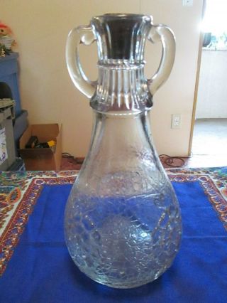 Vintage Depression Era White House Vinegar Glass Bottle/decanter With Cork