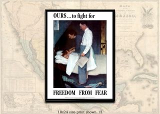 Norman Rockwell The Four Freedoms 5 Poster Set [4 sizes,  matte,  glossy avail] 3