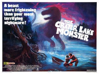 1977 The Crater Lake Monster Vintage Horror Movie Poster Print Style B 27x36