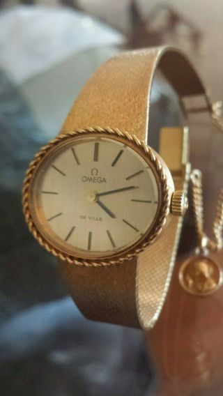 45g Total Omega De Ville 18k Gold Vintage Automatic Wristwatch Circa 1960