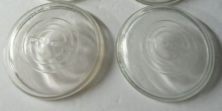 2 Mason Jar Lids Glass For Use With Bale Small Mouth Vintage - For Evelyna