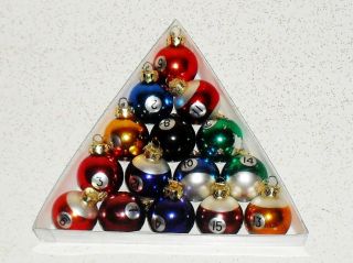 Dept.  56 Mini Glass Pool Ball Ornaments