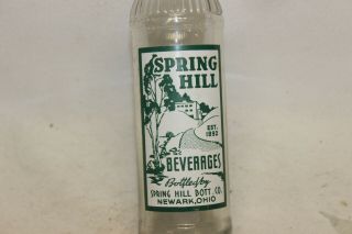Spring Hill Beverages Soda Bottle,  Newark,  Ohio 1945