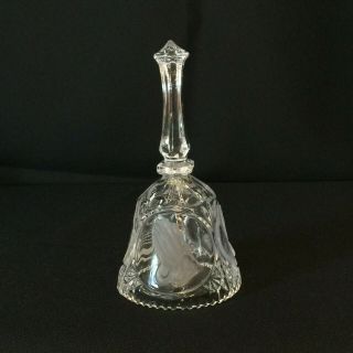 Christmas Gift Vintage 5.  5 " Crystal Bell With " The Lords Prayer "