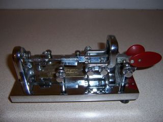 Vtg Vibroplex Deluxe Keyer Bug Telegraph Morse Code Ham Radio Serial 243821