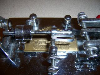 VTG Vibroplex Deluxe Keyer Bug Telegraph Morse Code Ham Radio Serial 243821 3