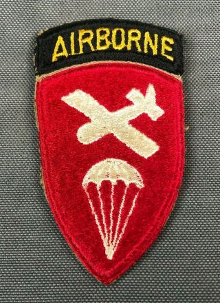 Ww2 Us Army Airborne Command Ssi Patch Integral Tab 884d