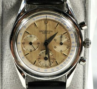 Vintage Universal Geneve Compax Chronograph Wristwatch Diloy Band