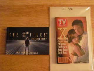 X Files Tv Guide April 1996 Shape,  X Files Postcard Book Chris Carter
