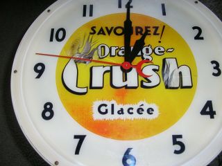 Orange Crush Soda Pop Light Up Clock. 2